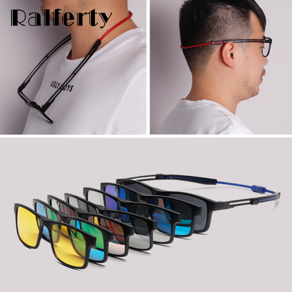 Ralferty Women's Full Rim Square Acetate Reading Glasses Clip On Sunglasses A2503 Reading Glasses Ralferty