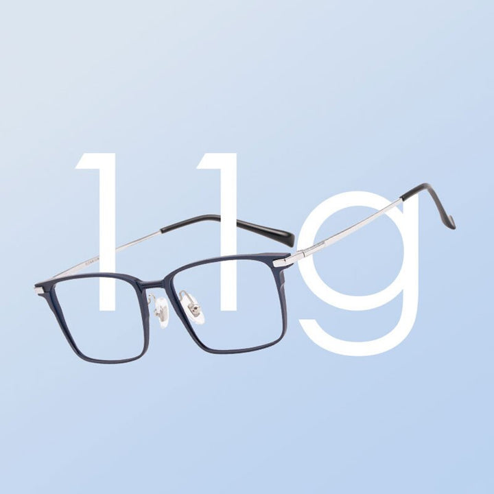 Handoer Unisex Full Rim Square Aluminum Magnesium Alloy Eyeglasses 5051 Full Rim Handoer