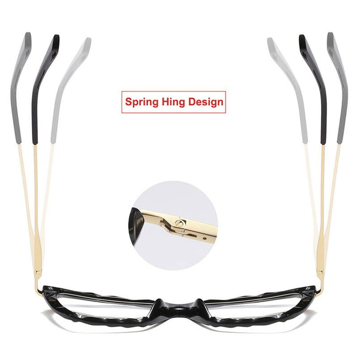Hotony Women's Full Rim Cat Eye Acetate Frame Eyeglasses 97533 Full Rim Hotony
