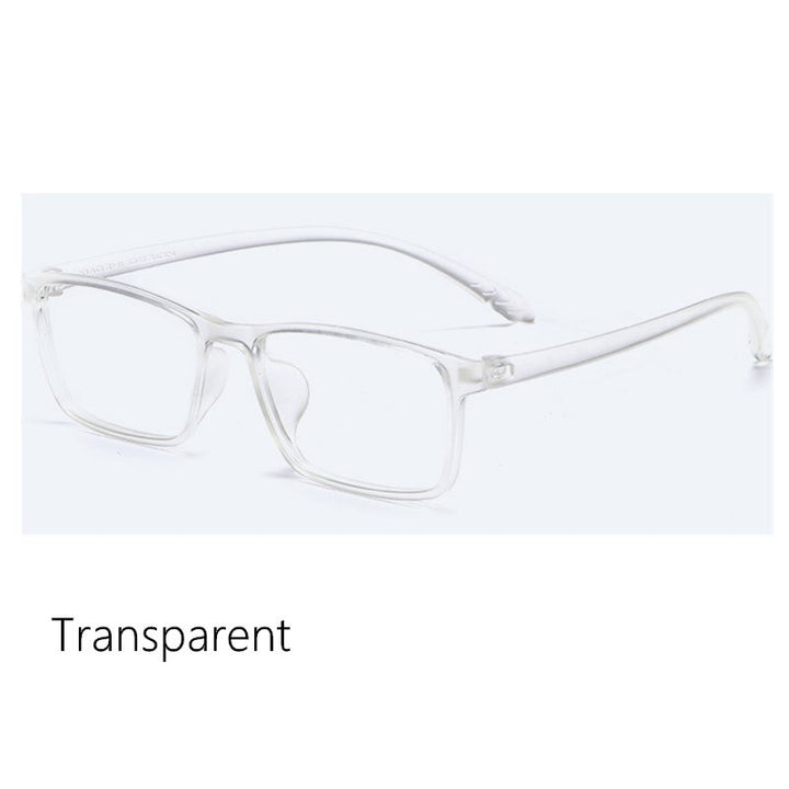 Yimaruili Unisex Full Rim Square Tr 90 Eyeglasses X1x2 Full Rim Yimaruili Eyeglasses MEN Transparent