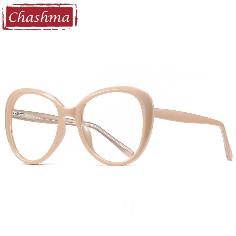 Chashma Women's Full Rim Cat Eye Acetate Eyeglasses 2013 Full Rim Chashma Pink Beige