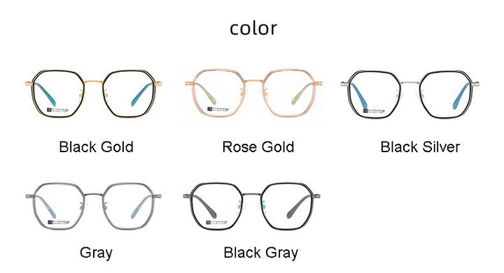 Hotochki Unisex Full Rim Beta Titanium Frame Eyeglasses 6074 Full Rim Hotochki