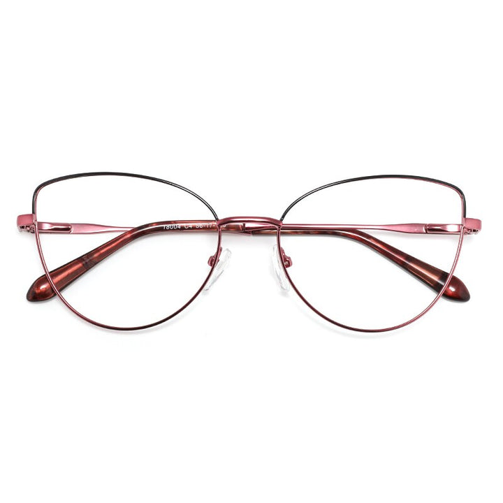 Laoyehui Women's Eyeglasses Cat Eye Alloy Frame 18004 Full Rim Laoyehui C4
