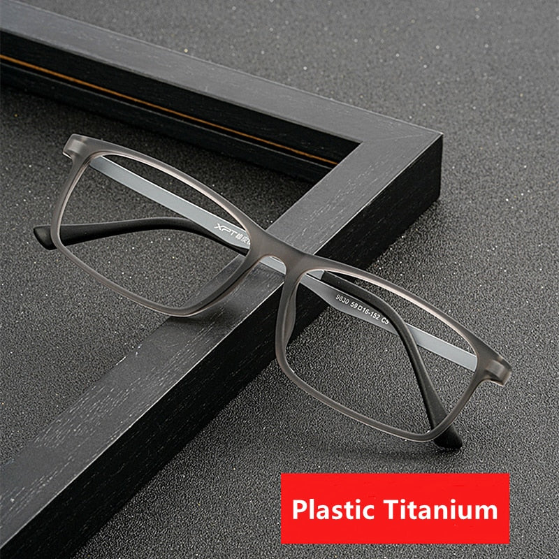 Yimaruili Men's Full Rim TR 90 Resin β Titanium Frame Eyeglasses 9830 Full Rim Yimaruili Eyeglasses