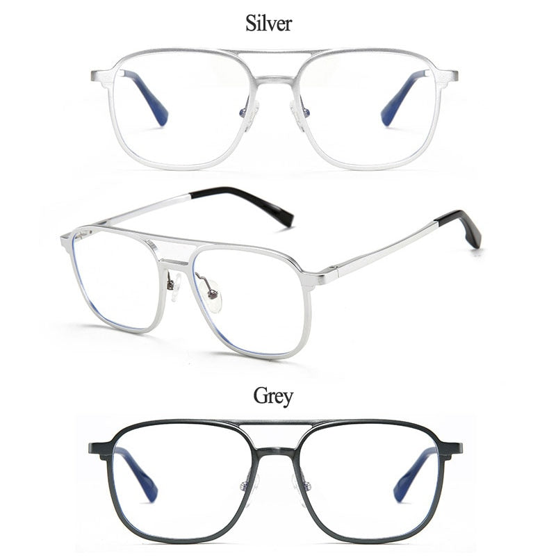 Hotochki Men's Full Rim Square Alloy Frame Eyeglasses 6113 Full Rim Hotochki