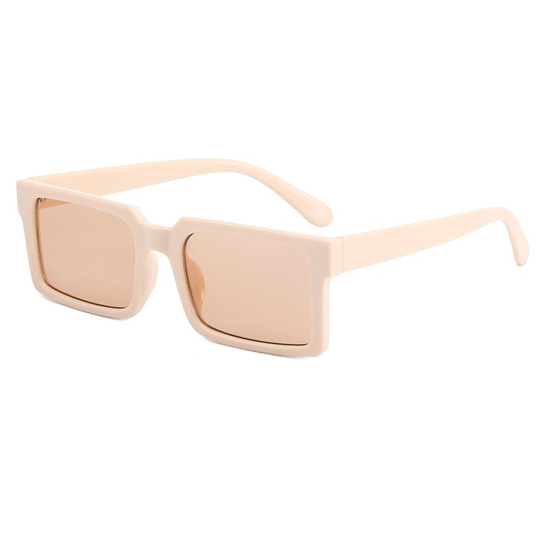 CCspace Women's Full Rim Square Resin Frame Sunglasses 49546 Sunglasses CCspace C5Beige-Brown