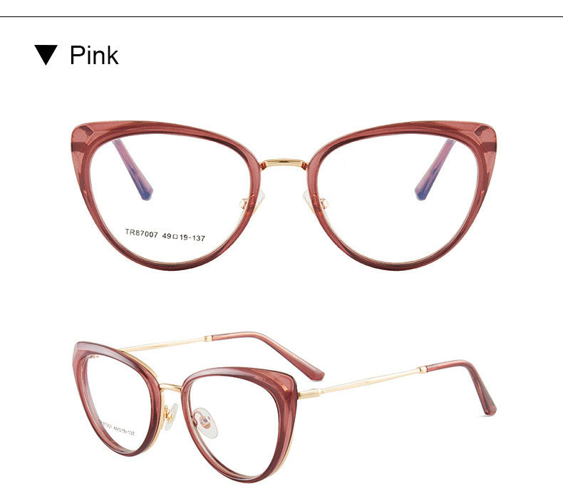 Hotony Women's Full Rim TR 90 Resin Cat Eye Frame Eyeglasses 7007 Full Rim Hotony