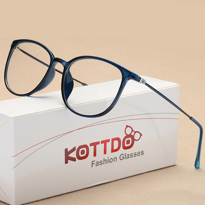 Kottdo Unissex Full Rim Square Polycarbonate Eyeglasses K872 Full Rim Kottdo