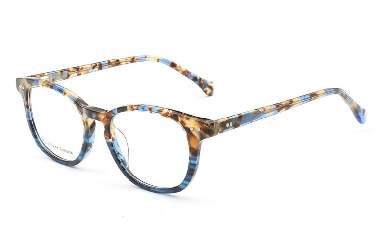 CCspace Women's Full Rim Round Acetate Frame Eyeglasses 49526 Full Rim CCspace C2