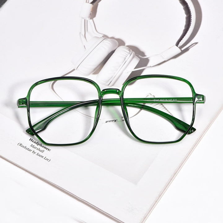 Yimaruili Unisex Full Rim Acetate Polygon Frame Eyeglasses D147 Full Rim Yimaruili Eyeglasses