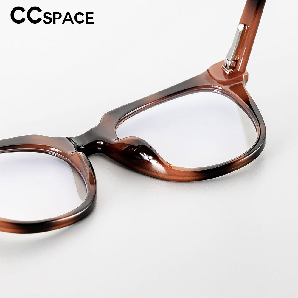 CCspace Unisex Full Rim Oval Square Tr 90 Titanium Frame Eyeglasses 51026 Full Rim CCspace