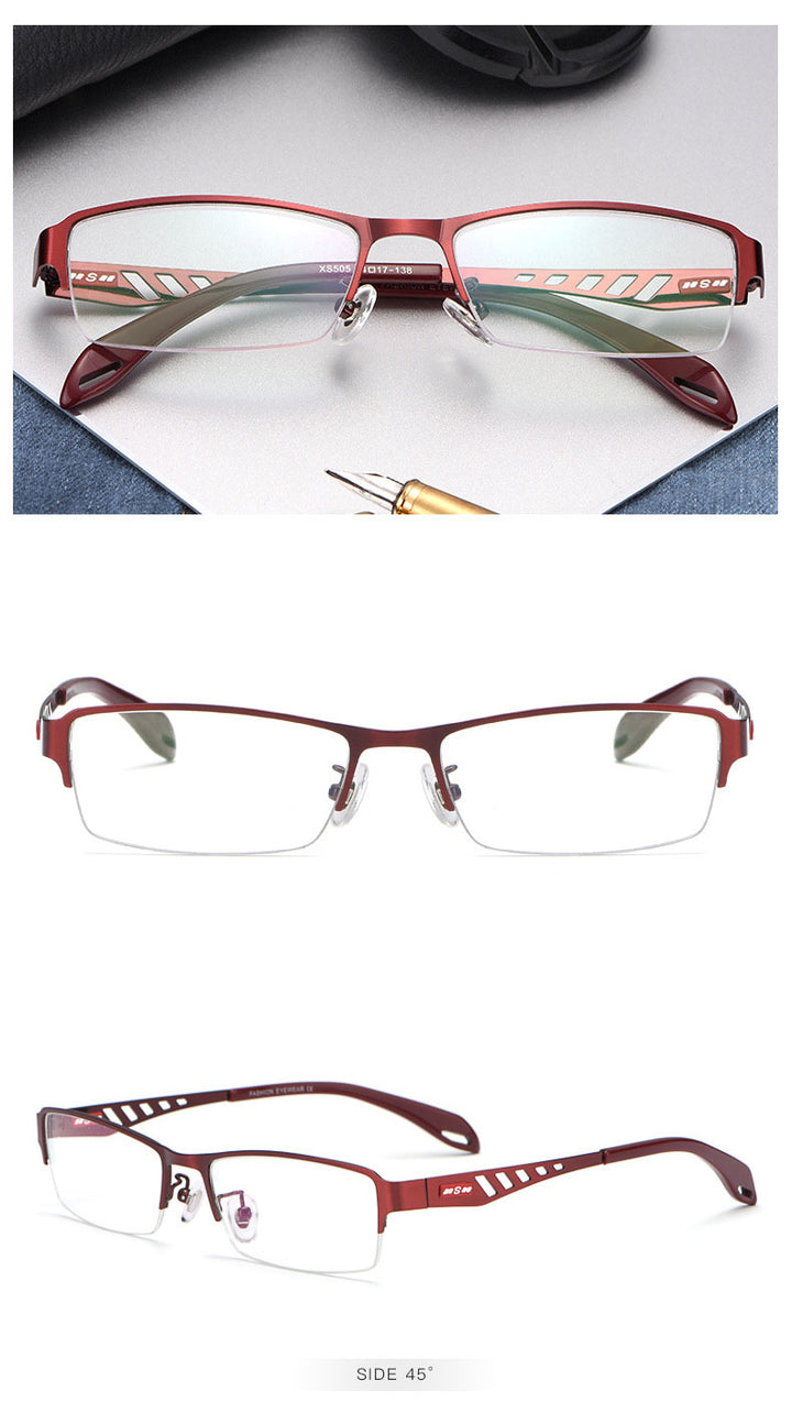 Reven Jate Xs505 Unisex Semi Rim Alloy Tr 90  Eyeglasses Semi Rim Reven Jate