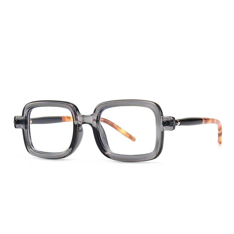 CCspace Unisex Full Rim Rectangle Resin Frame Eyeglasses 53979 Full Rim CCspace gray