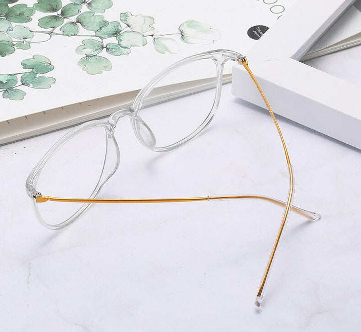 Hotony Unisex Full Rim Square TR 90 Alloy Frame Eyeglasses 2212 Full Rim Hotony