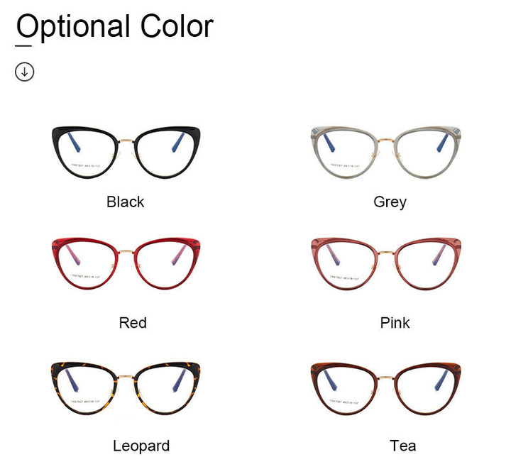 Hotony Women's Full Rim TR 90 Resin Cat Eye Frame Eyeglasses 7007 Full Rim Hotony