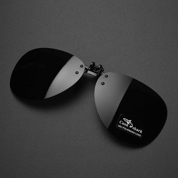 Cook Shark Polarized Men's Sunglasses Clip Driving Glasses Clip Driving Uv Sunglasses Cook Shark