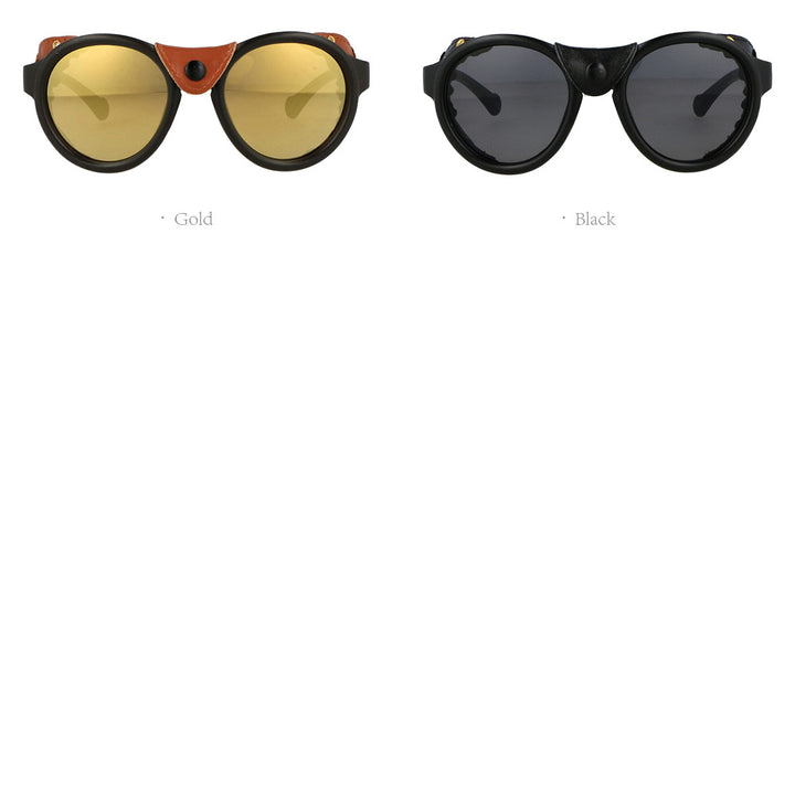 CCspace Unisex Full Rim Round Steampunk Resin Frame Sunglasses 46311 Sunglasses CCspace Sunglasses