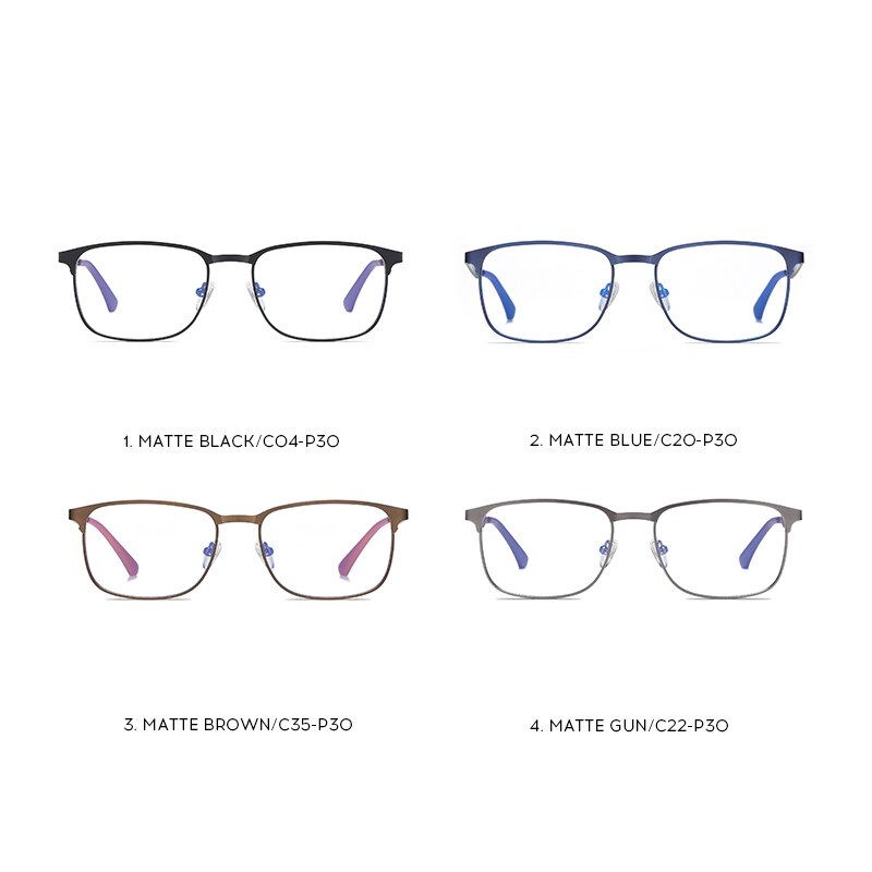 Reven Jate Men's Eyeglasses 2307 Full Rim Alloy Front Flexible Plastic Tr-90 Full Rim Reven Jate
