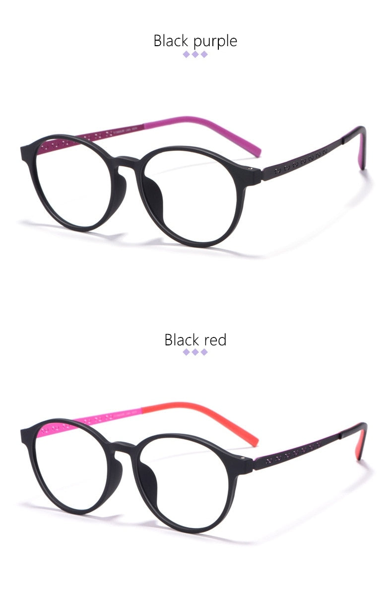 Yimaruili Unisex Full Rim Round Titanium Frame Eyeglasses 8868T Full Rim Yimaruili Eyeglasses