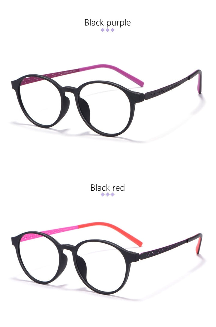 Yimaruili Unisex Full Rim Round Titanium Frame Eyeglasses 8868T Full Rim Yimaruili Eyeglasses
