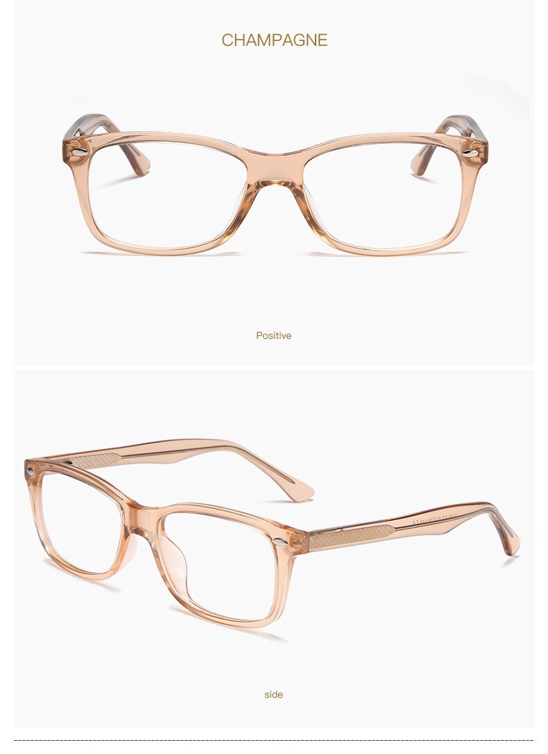 Hotony Women's Full Rim Square Acetate Frame Eyeglasses 2008 Full Rim Hotony