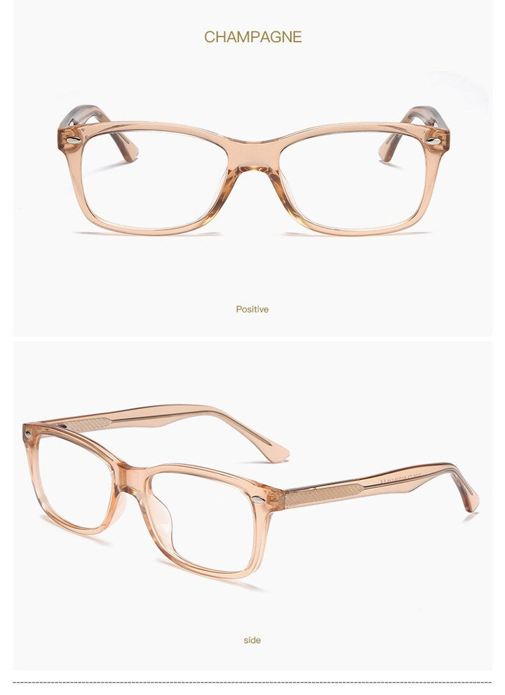 Hotony Women's Full Rim Square Acetate Frame Eyeglasses 2008 Full Rim Hotony