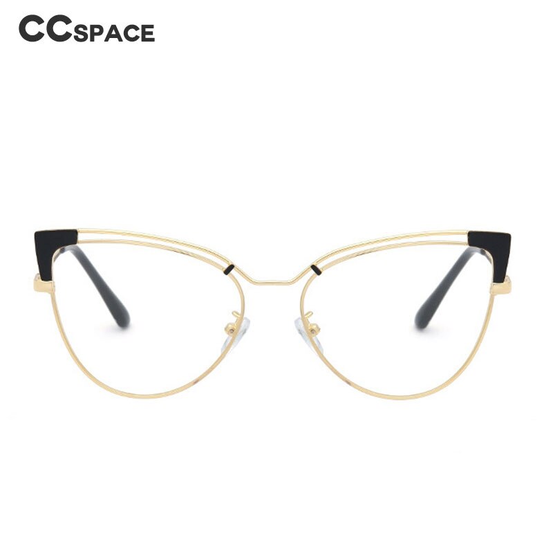 CCspace Full Rim Cat Eye Alloy Frame Eyeglasses 48297 Full Rim CCspace