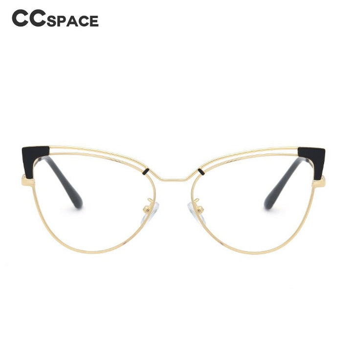 CCspace Full Rim Cat Eye Alloy Frame Eyeglasses 48297 Full Rim CCspace