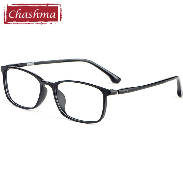 Chashma Unisex Full Rim Square Tr 90 Titanium Eyeglasses 9801 Full Rim Chashma Matte Black