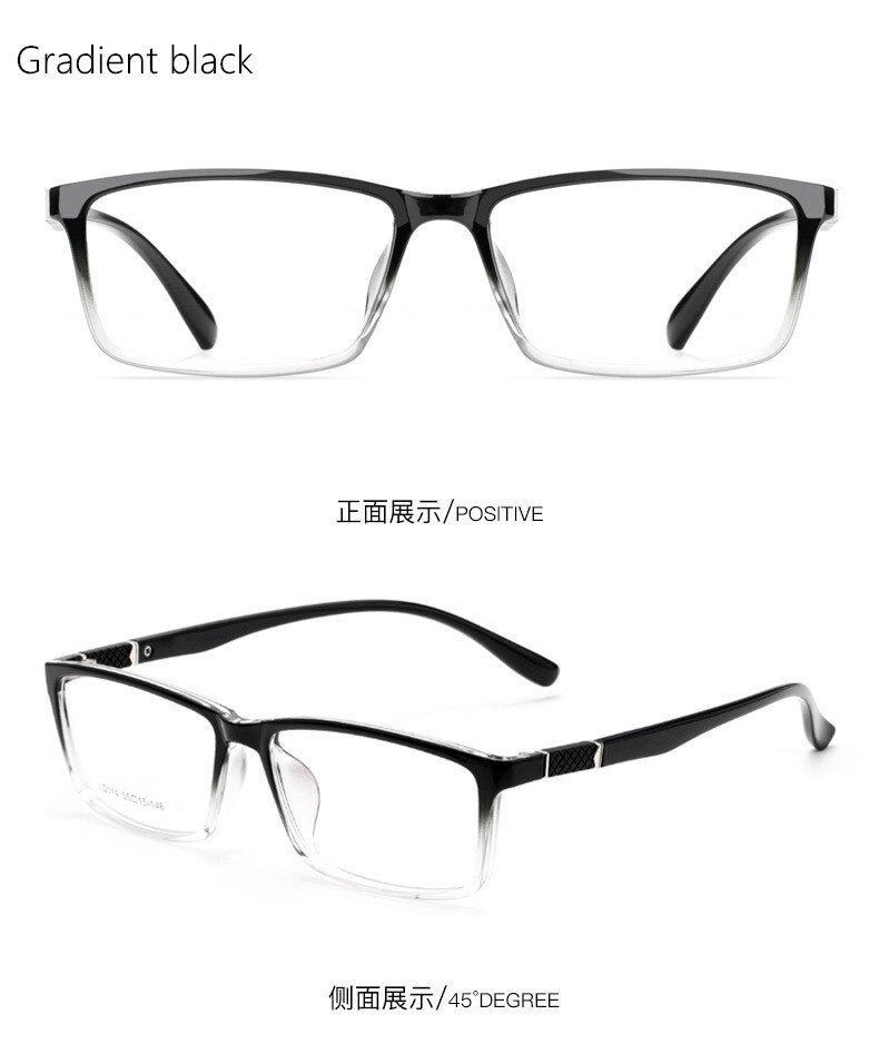 Yimaruili Men's Full Rim Square Frame Resin Eyeglasses D114 Full Rim Yimaruili Eyeglasses
