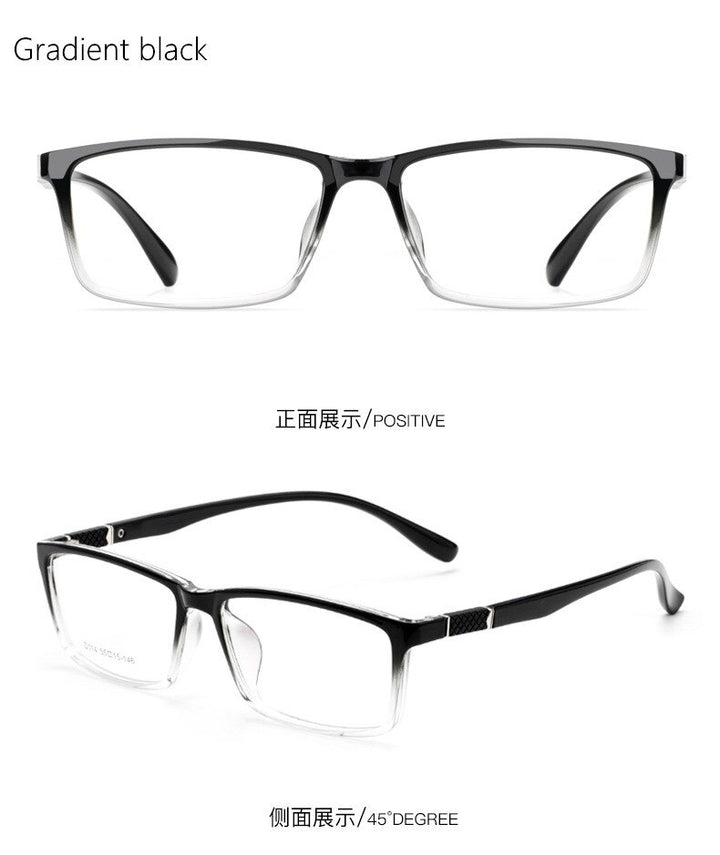 Yimaruili Men's Full Rim Square Frame Resin Eyeglasses D114 Full Rim Yimaruili Eyeglasses