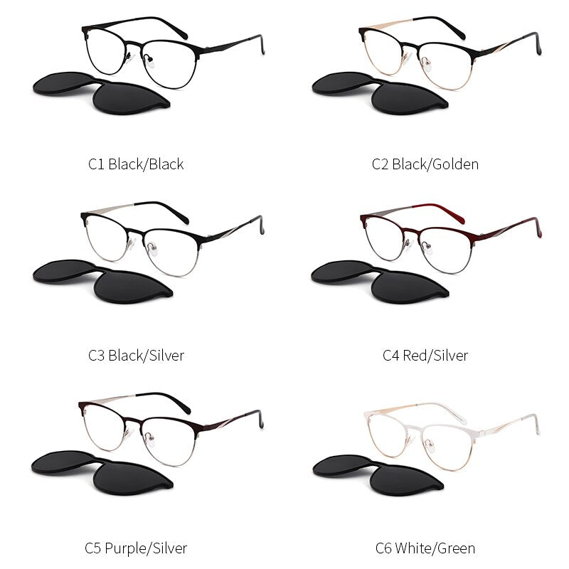 Kansept Women's Full Rim Cat Eye Acetate Eyeglasses Clip On Sunglasses Dp33104 With Clip Ons Kansept
