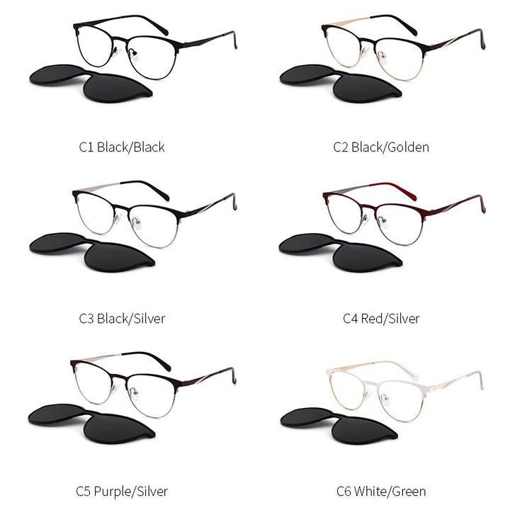 Kansept Women's Full Rim Cat Eye Acetate Eyeglasses Clip On Sunglasses Dp33104 With Clip Ons Kansept