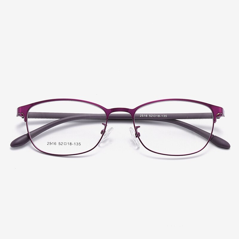 Women's Oval Optional Full/Semi Rim Titanium Alloy Eyeglasses My2515 2516 Semi Rim Bclear