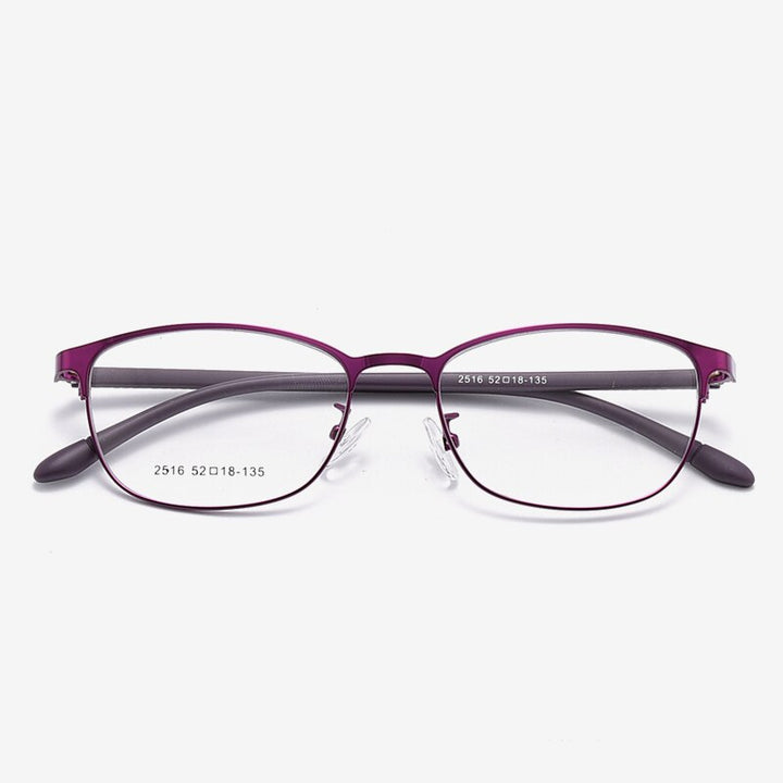 Women's Oval Optional Full/Semi Rim Titanium Alloy Eyeglasses My2515 2516 Semi Rim Bclear