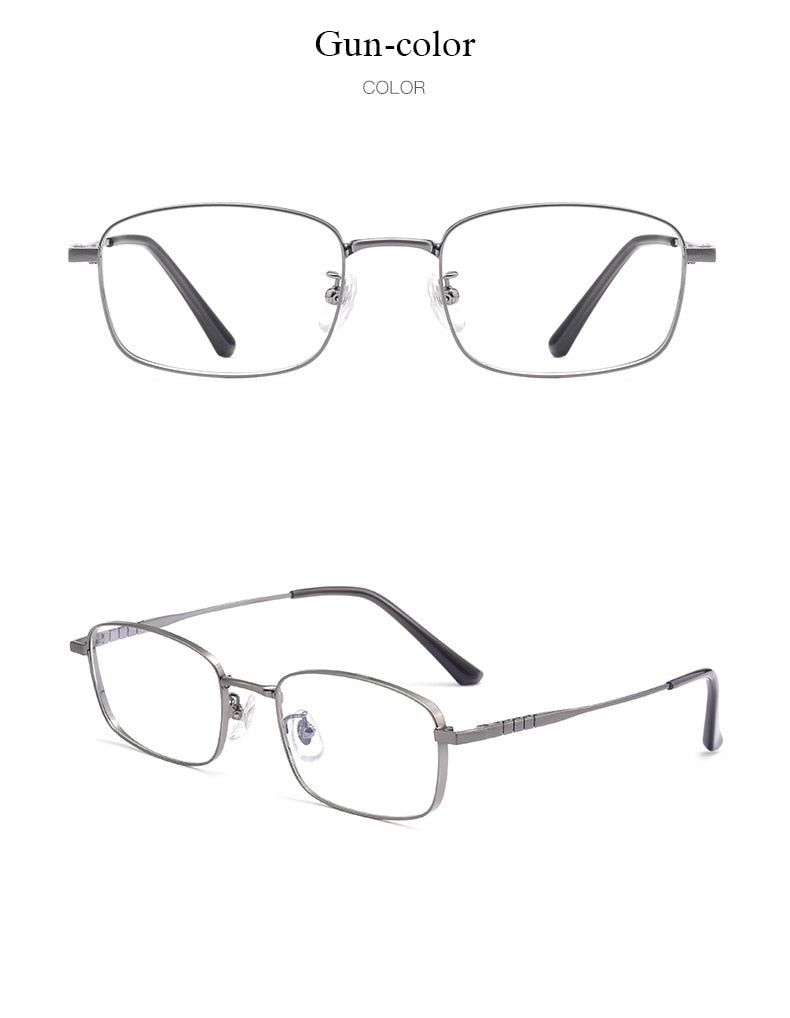 Hotochki Unisex Full Rim Titanium Alloy IP Plated Frame Eyeglasses P15303 Full Rim Hotochki
