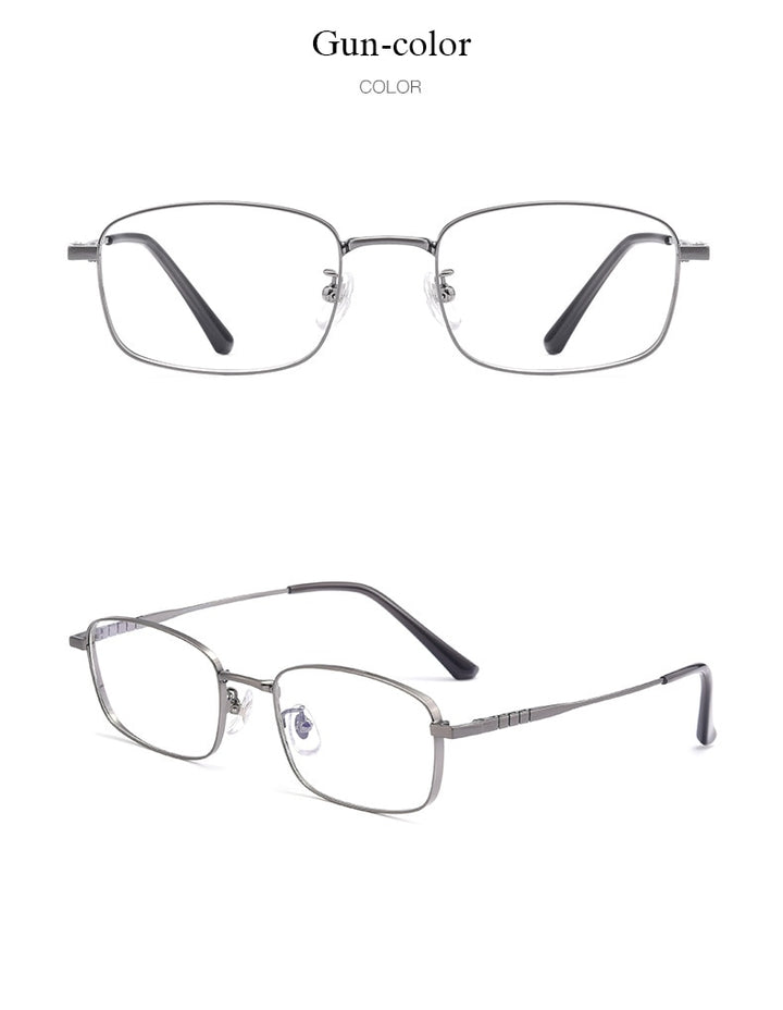Hotochki Unisex Full Rim Titanium Alloy IP Plated Frame Eyeglasses P15303 Full Rim Hotochki