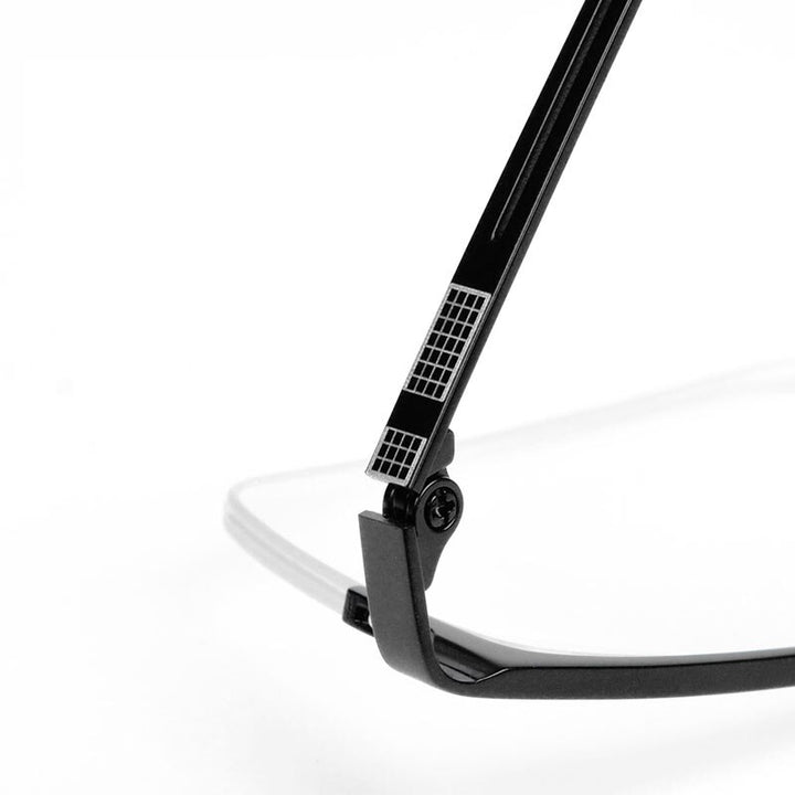 Reven Jate Men's Semi Rim Square Titanium Eyeglasses Ej8606 Semi Rim Reven Jate