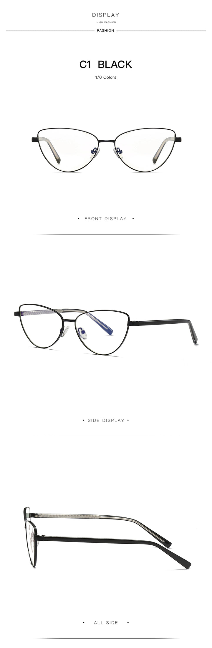 Gmei Women's Full Rim Alloy Cat Eye Frame Eyeglasses 3006 Full Rim Gmei Optical