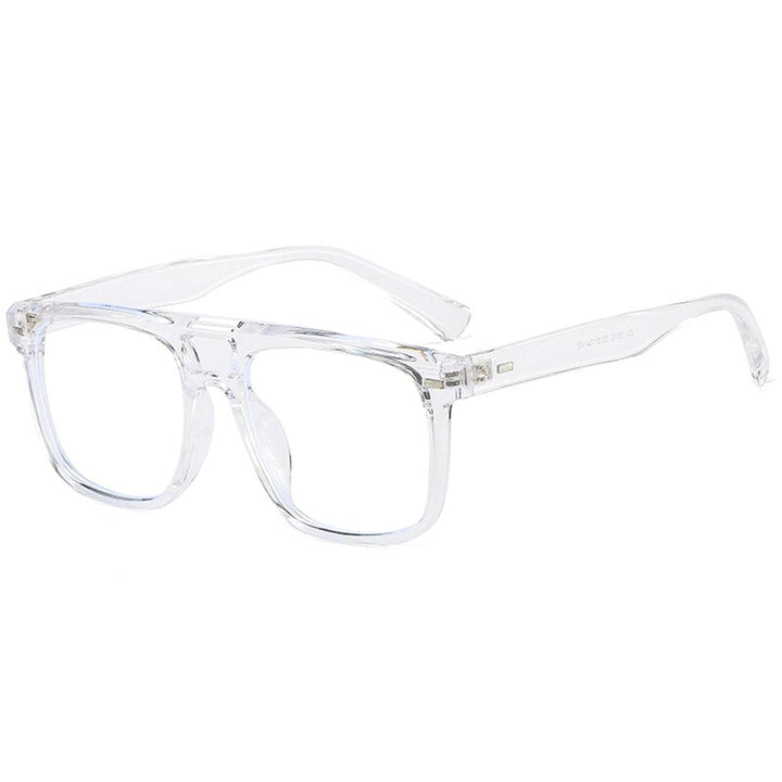 Hotochki Unisex Full Rim PC Plastic Resin Frame Eyeglasses 3510 Full Rim Hotochki white