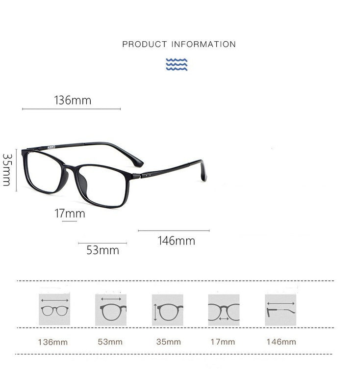Yimaruili Unisex Full Rim Ultem Frame Eyeglasses 9801 Full Rim Yimaruili Eyeglasses