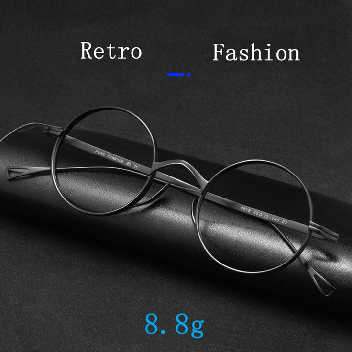 Yimaruili Unisex Full Wide Rim Titanium Frame Eyeglasses 9818CK Full Rim Yimaruili Eyeglasses