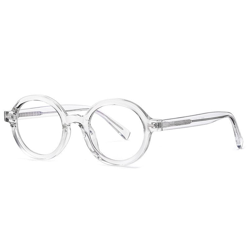 Gmei Unisex Full Rim TR 90 Titanium Round Frame Eyeglasses 2092 Full Rim Gmei Optical C2 Transparent