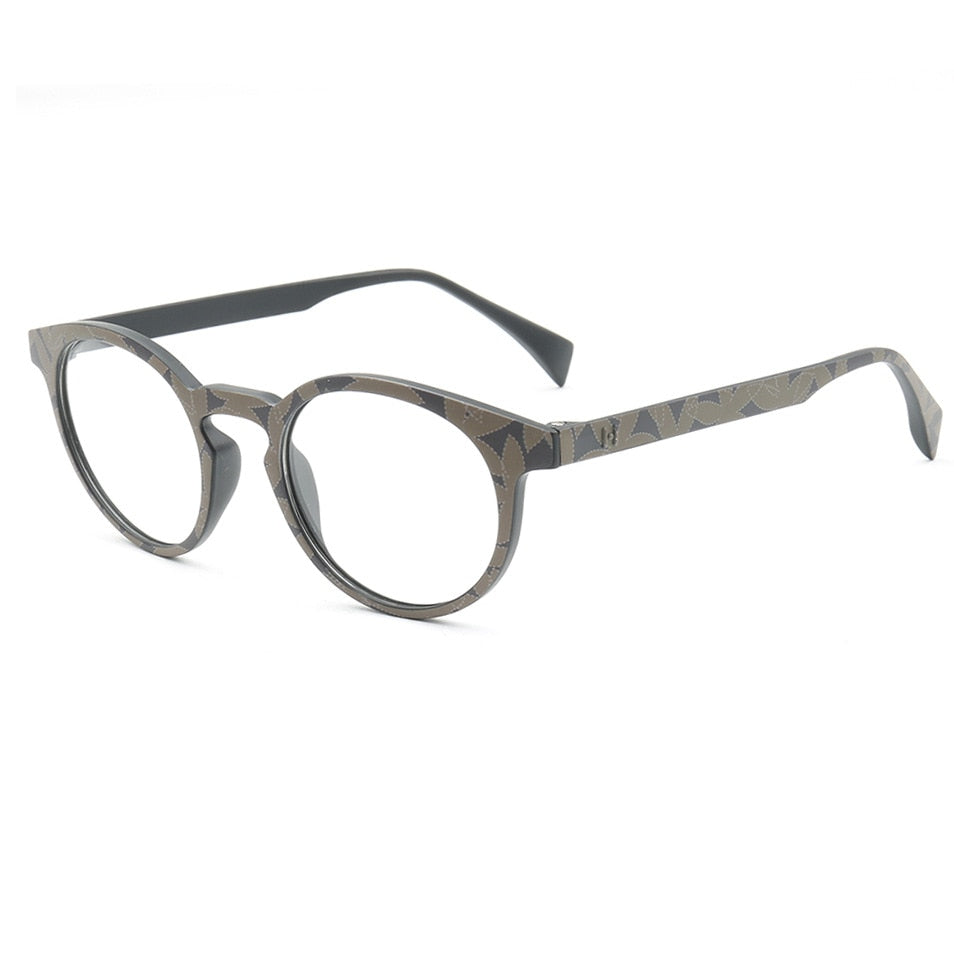 CCspace Unisex Full Rim Round Tr 90 Titanium Frame Eyeglasses 49983 Full Rim CCspace C5