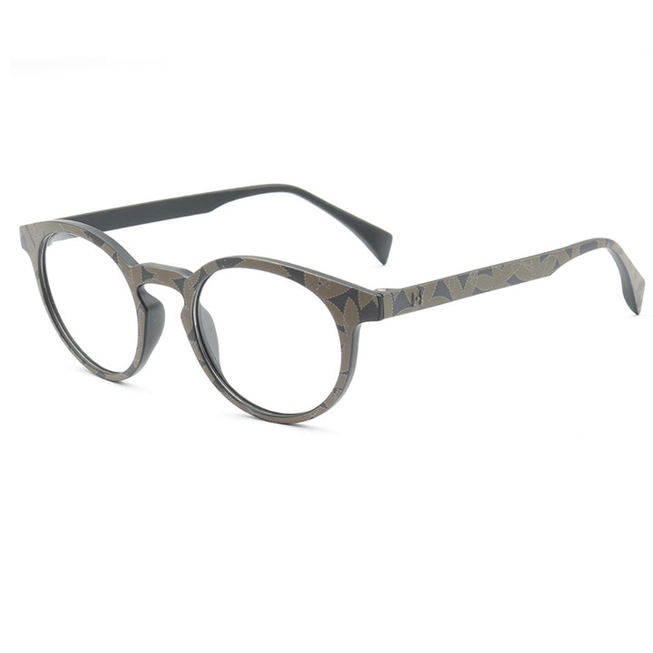 CCspace Unisex Full Rim Round Tr 90 Titanium Frame Eyeglasses 49983 Full Rim CCspace C5