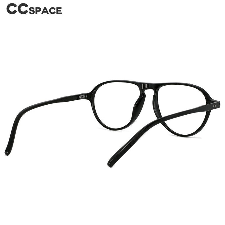 CCspace Unisex Full Rim Oversized Round Resin Frame Eyeglasses 53748 Full Rim CCspace