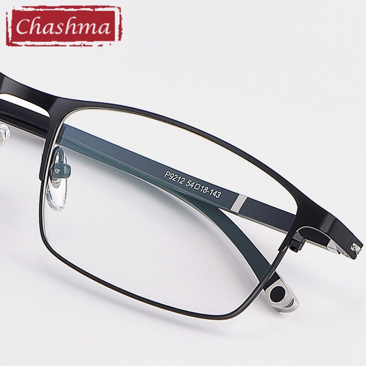 Chashma Men's Full Rim Square Eyeglasses 9211 Tr 90 Alloy Full Rim Chashma