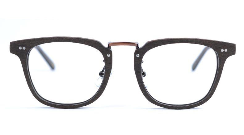 Hdcrafter Men's Full Rim Square Round Wood Alloy Acetate Frame Eyeglasses Ps7009 Full Rim Hdcrafter Eyeglasses