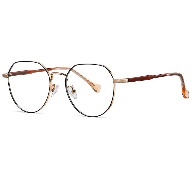 Handoer Unisex Full Rim Irregular Round Alloy Eyeglasses Ld219 Full Rim Handoer C39-P81