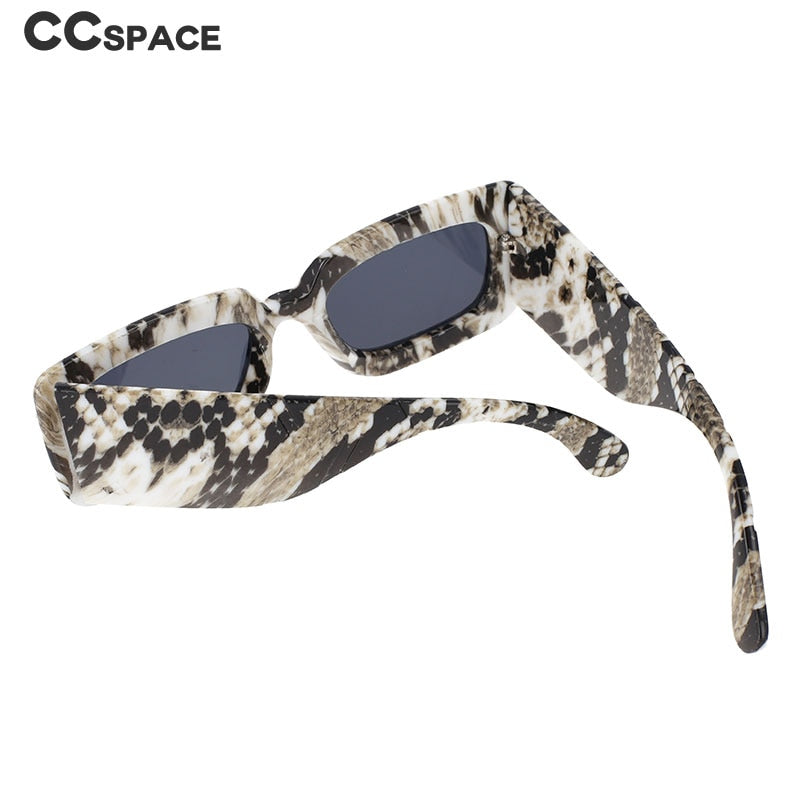 CCspace Women's Full Rim Rectangle Resin Snake Skin Python Frame Sunglasses 53026 Sunglasses CCspace Sunglasses